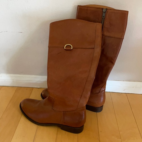 Frye Tall Leather Boots Riding Boots Brown Boots 9.5 M NWOT